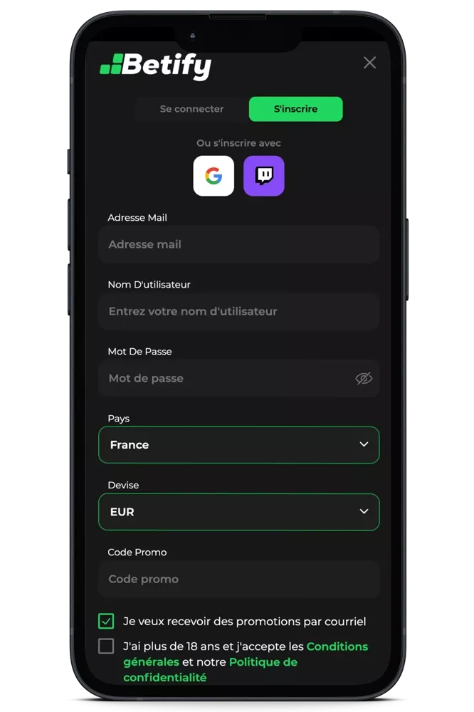 inscription betify 76